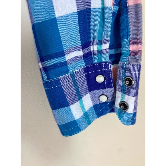 American Eagle Outfitters Flannel Blue / Purple / White - Picture 5 of 5